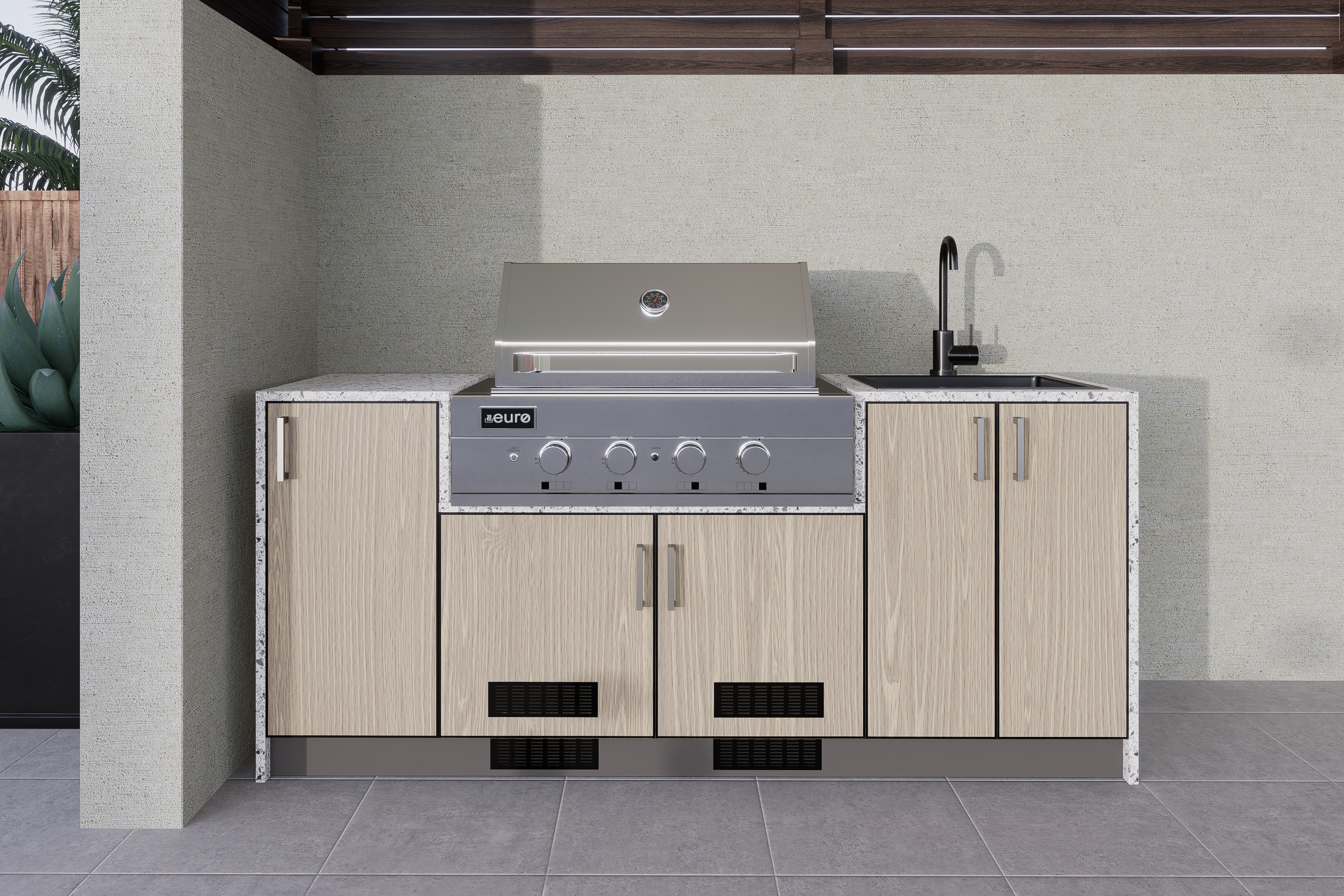 Modulr+ Outdoor Kitchen - COOK & RINSE 2200mm
