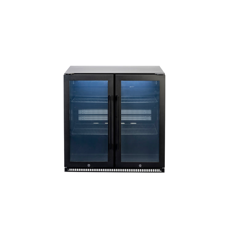 Euro Black Double Door Bar Fridge