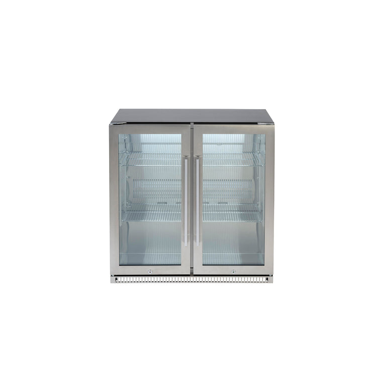 Euro Stainless Steel Double Door Bar Fridge