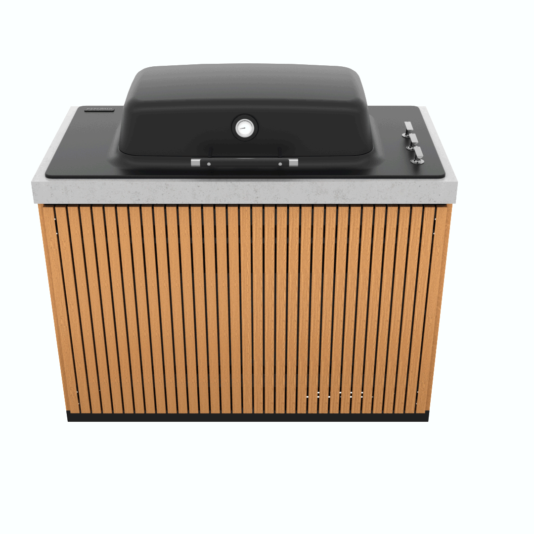 Everdure Seabreeze BBQ Module with Everdure Furnace Built In BBQ (Timber Look)