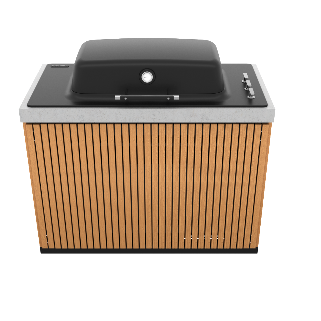 Everdure Seabreeze BBQ Module with Everdure Furnace Built In BBQ (Timber Look)
