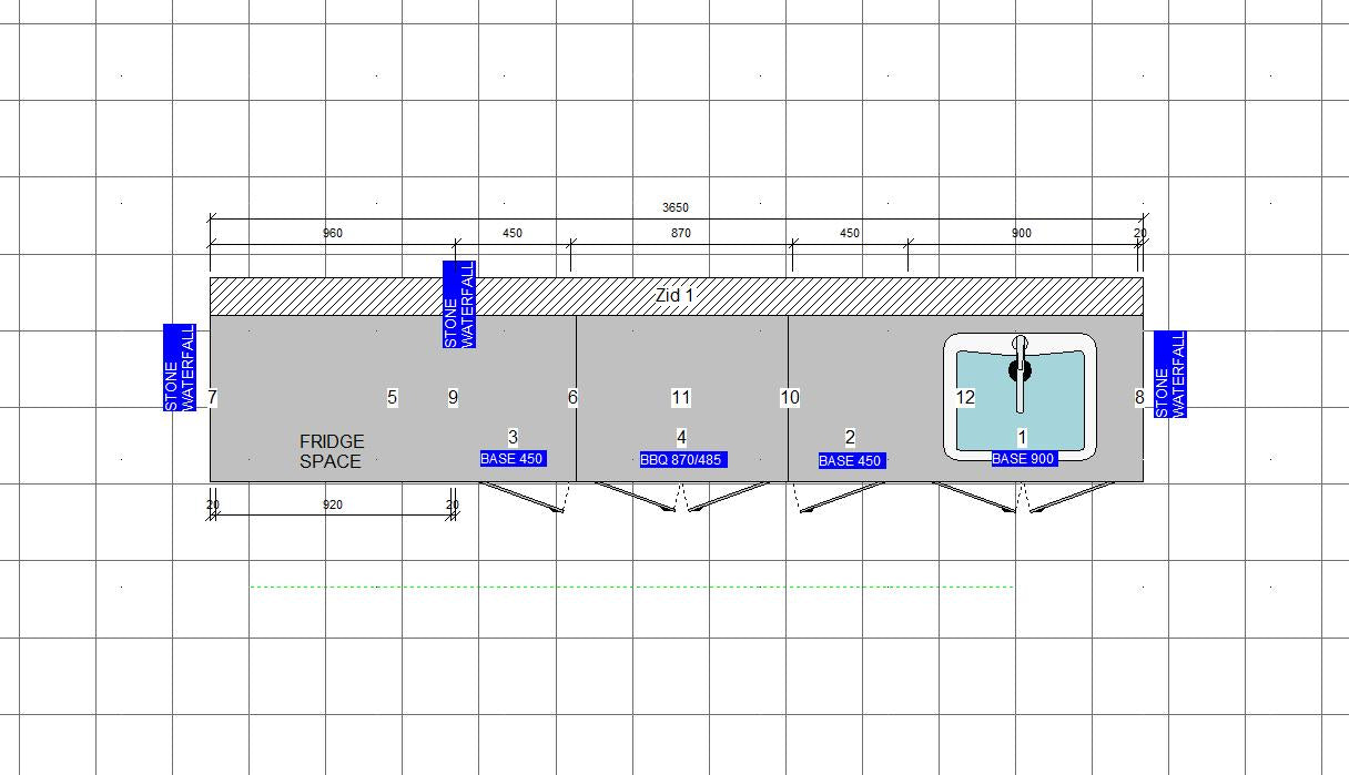 Weatherproof Outdoor Kitchen to Suit Beefeater 4 Burner - 3650MM