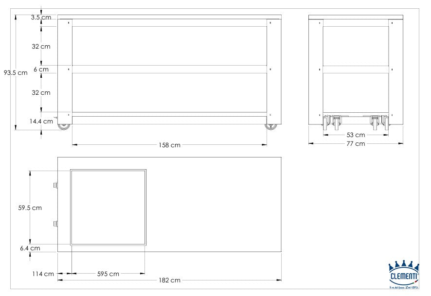 Clementi Outdoor Kitchen Bench
