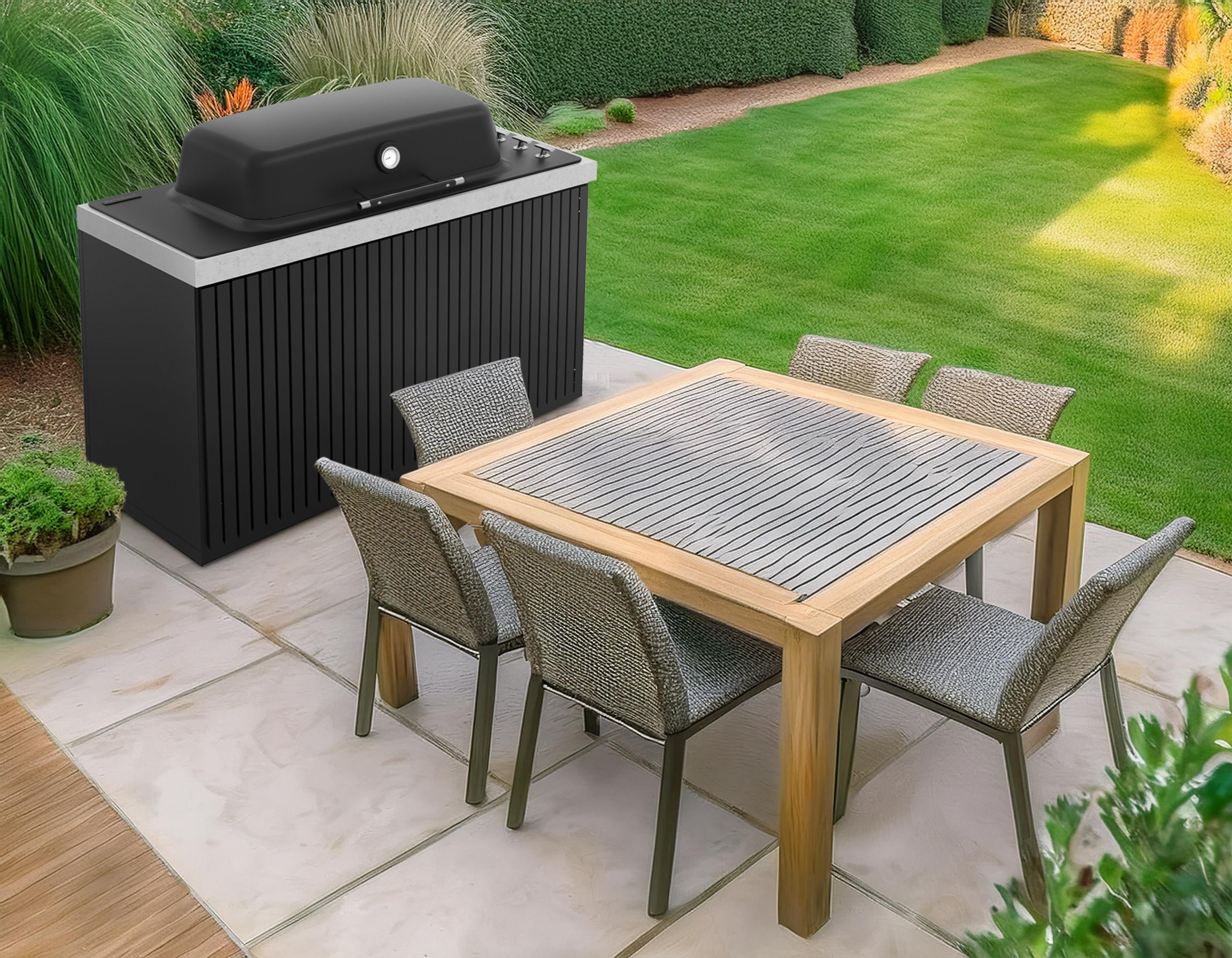 Everdure Seabreeze BBQ Module with Everdure Furnace Built In BBQ (Black)