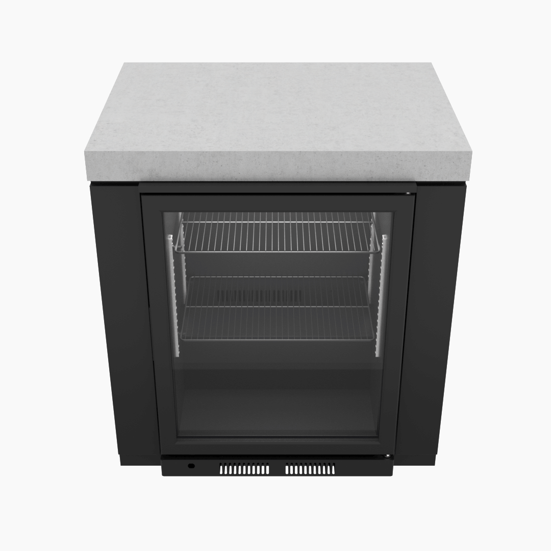 Everdure Seabreeze Beverage Cooler Module with Everdure Single Door Beverage Cooler (Black)