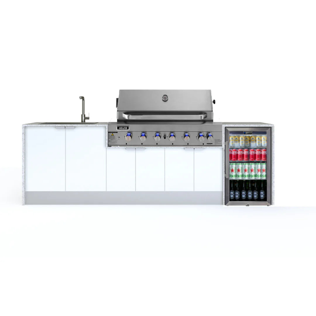 Weatherproof Outdoor Kitchen to Suit Euro 6 Burner - 2860MM