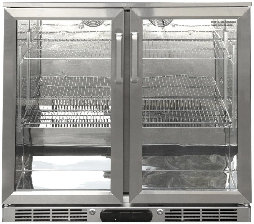 Everdure Stainless Steel Double Door Beverage Cooler With Heated Glass