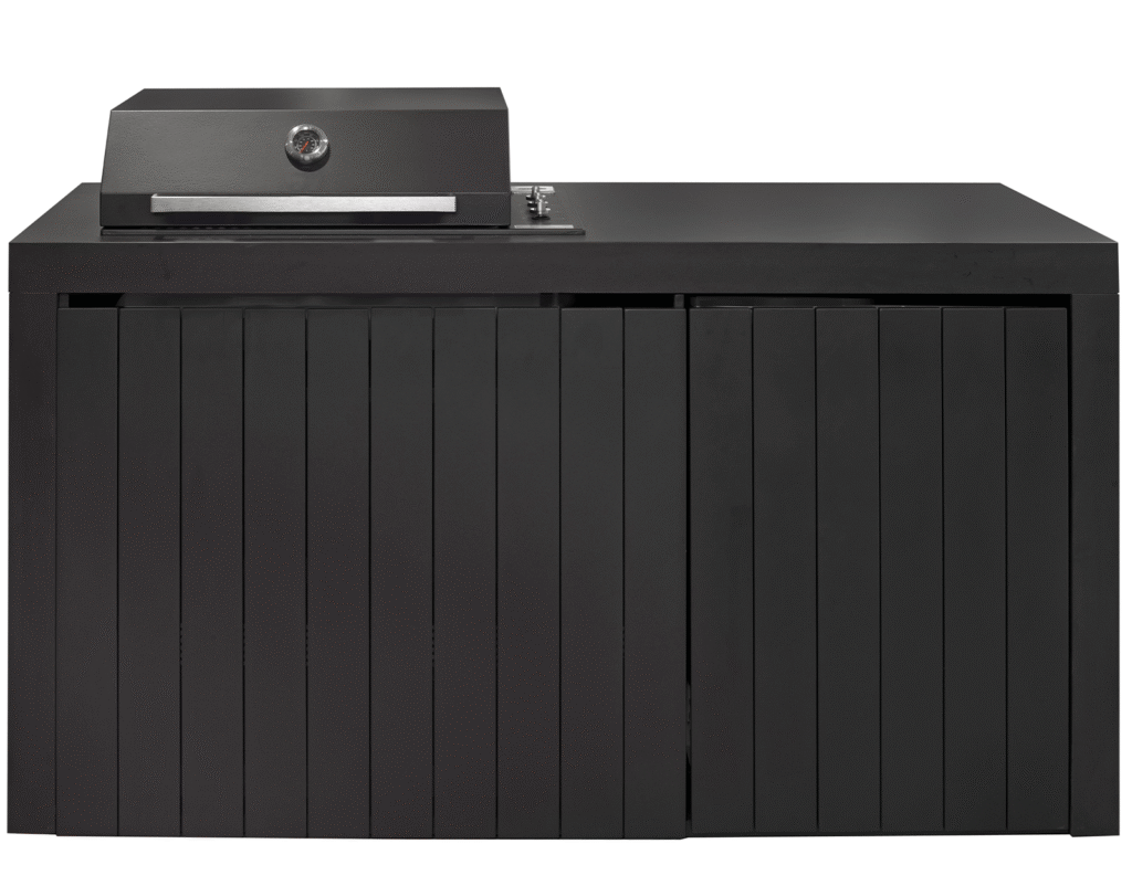 Artusi Piazza Outdoor Kitchen with 3 Burner BBQ, Integrated Bar Fridge and Icemaker