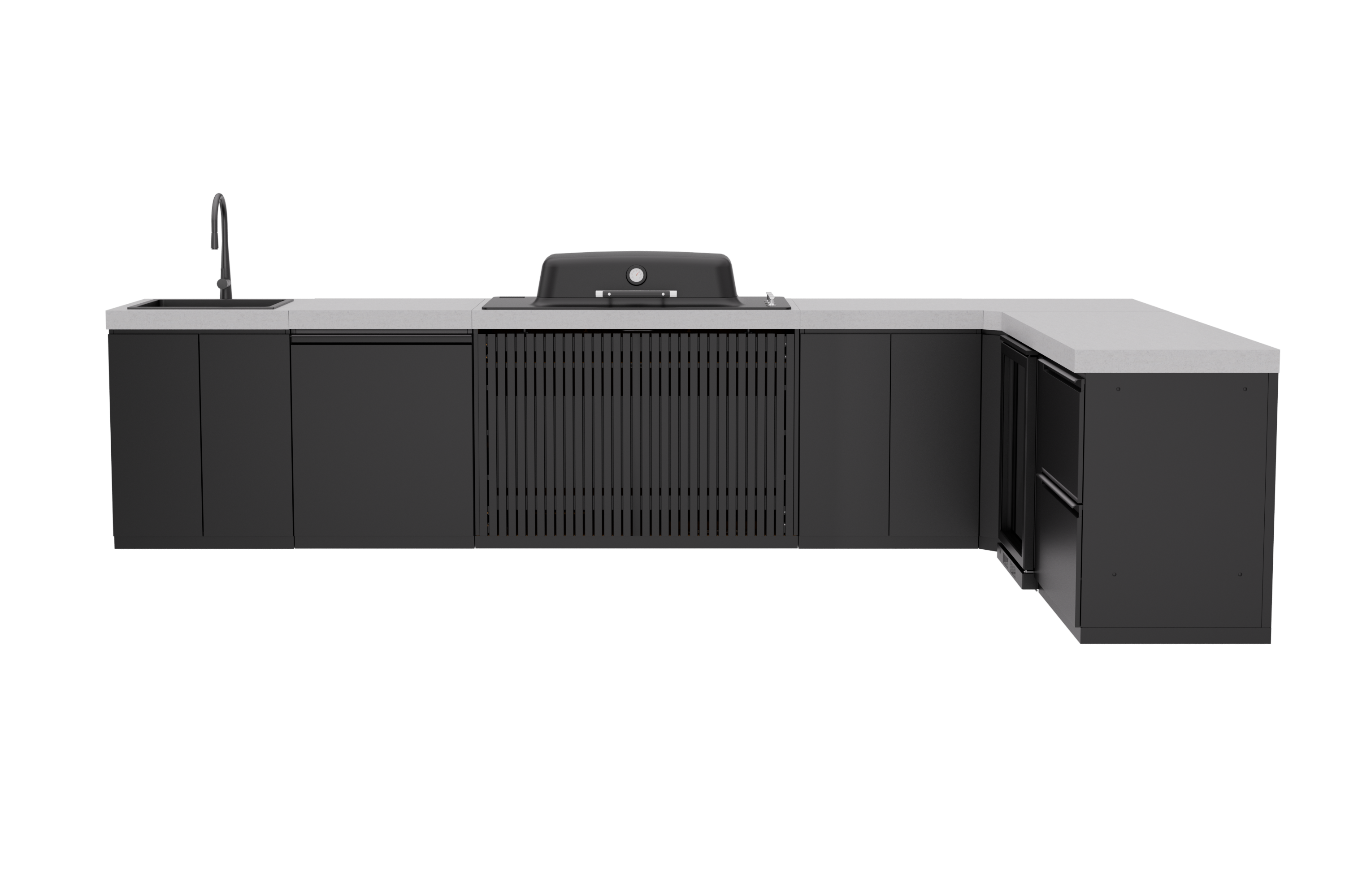 Everdure Seabreeze L Shape Outdoor Kitchen (Black or Timber Look)