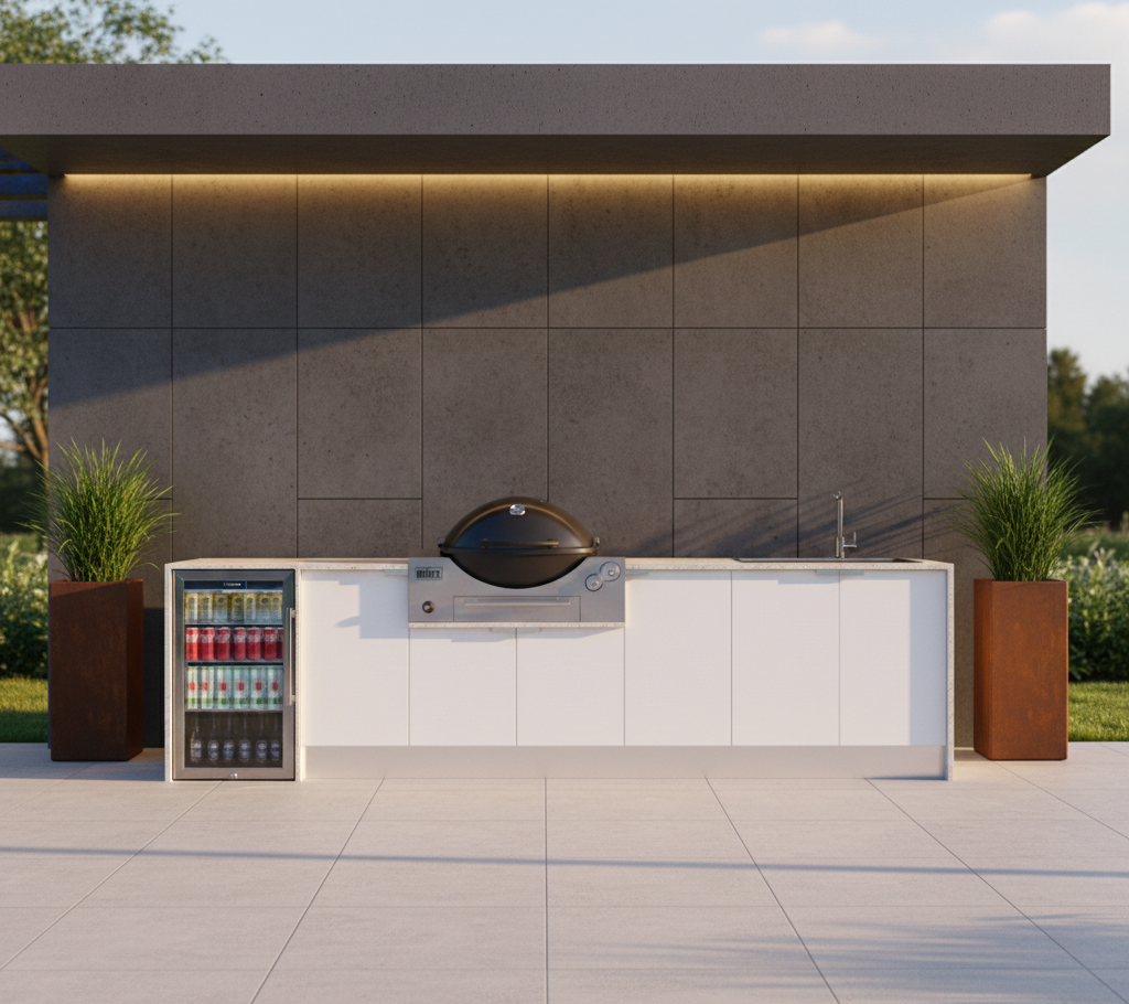 Weatherproof Outdoor Kitchen to Suit Weber Family Q - 3880MM