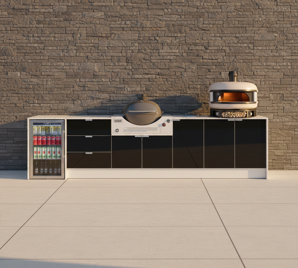 Weatherproof Outdoor Kitchen to Suit Weber Family Q - 3580MM