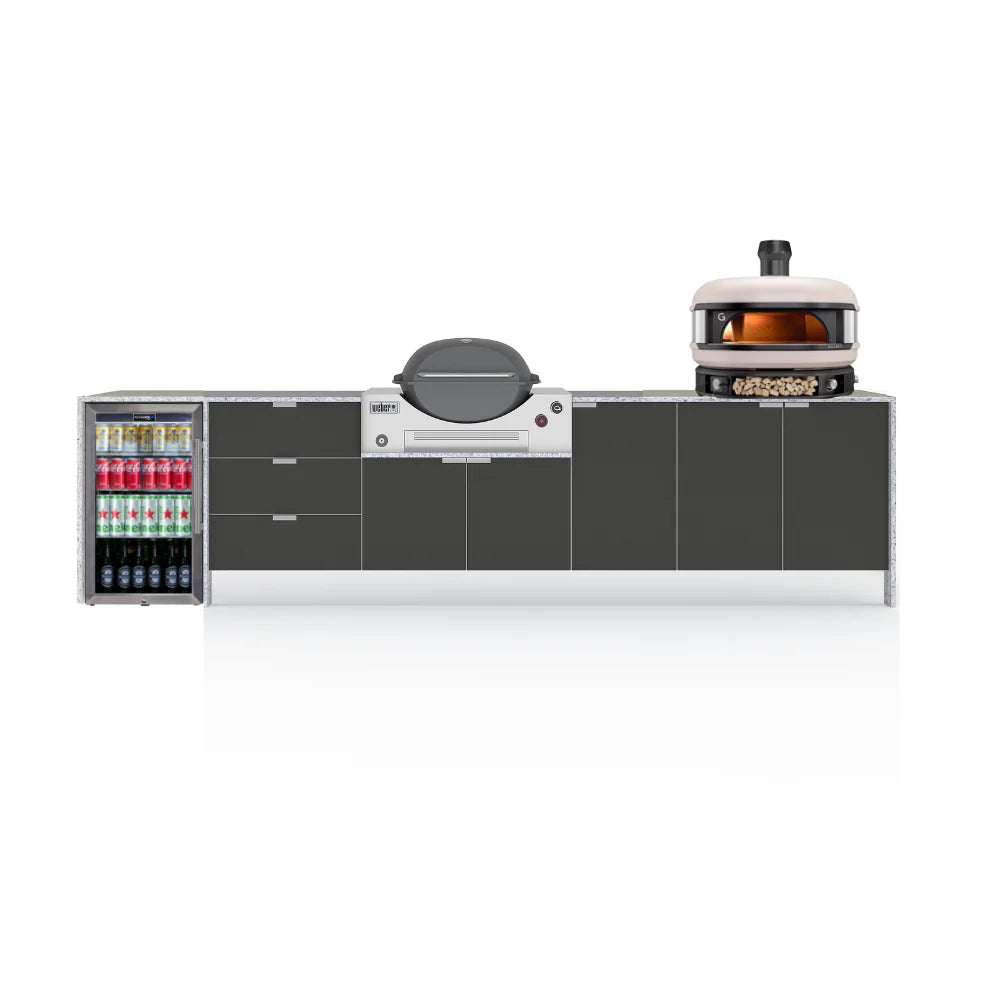 Weatherproof Outdoor Kitchen to Suit Weber Family Q - 3580MM