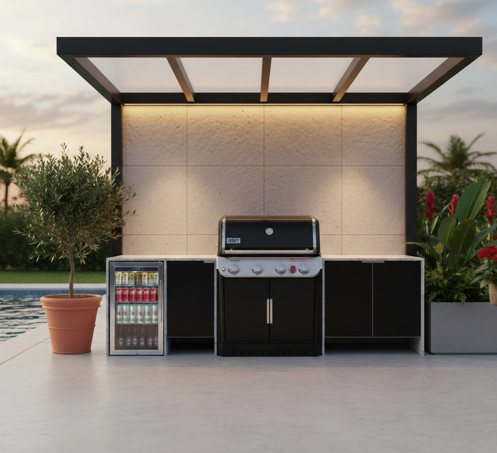 Weatherproof Outdoor Kitchen to Suit Weber Summit - 2965MM